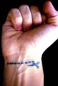 ponyèt nwa koupe modèl tatoo liy
