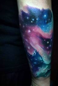disegno del tatuaggio a forma di stella con braccio dal design semplice