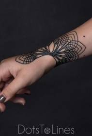 muñeca elegante línea negra patrón de tatuaje de vainilla