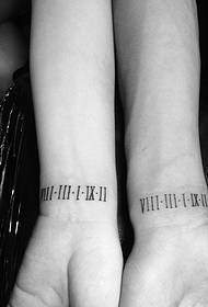 numrat romak numrat tatuazh çift
