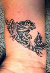 modello tatuaggio polso rana grigio nero