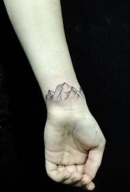 pols pragtige berg tattoo patroon