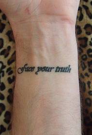 Wrist English Tattoo Pattern