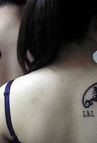 images de tatouage couple numérique ailes arrière