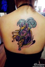 ragazze indietro moda moda cavallo tatuaggio modello