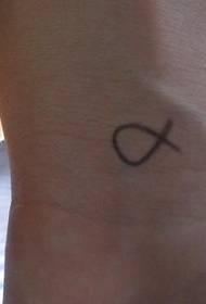 wrist simple character tattoo pattern