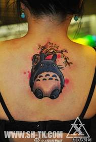 fată înapoi drăguț model de tatuaj totoro clasic