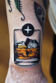 handgelenk einfache art farbe whisky tattoo muster