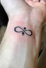 tatuaje de símbolo de infinito muñeca masculina en negro imagen de tatuaje de símbolo de infinito