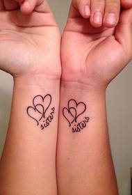 зап'ястя любов татуювання татем