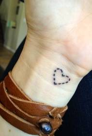semplice immagine del tatuaggio punteggiato al polso
