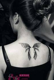 back alternative black and white art tattoo