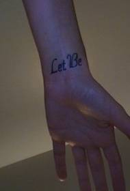 Wrist English Tattoo