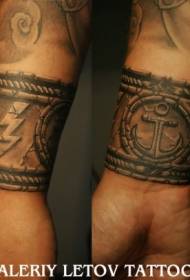 náramok námorník náramok kotva blesk tetovanie vzor