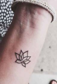 pols op die pols Eenvoudige sagte klein lotus tattoo patroon