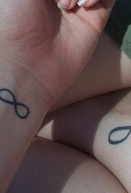 modello tatuaggio semplice polso coppia