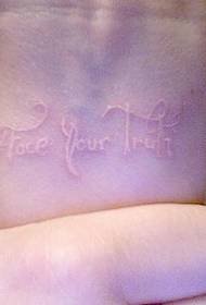 ručni bijeli engleski uzorak tetovaža