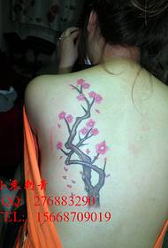 Oibríonn barraí taispeána tattoo Tianjin Xiaodong: patrún ar ais tattoo tattoo bláth bláth