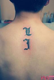 azụ Gothic font tattoo picture