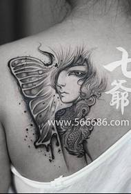Nanchang Qiye Tattoo Show Tattoo Works: aftur fegurð húðflúrmynsturs