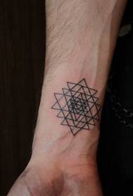muñeca negro símbolo geométrico tatuaje patrón