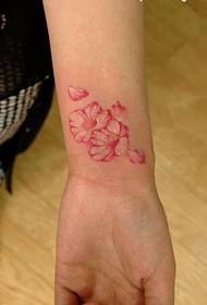 meisies pols pragtig pragtige blomme tatoo patroon van kleur