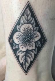 flores e patróns de tatuaxes xeométricas nenas becerros en flores e fotos de tatuaxes xeométricas