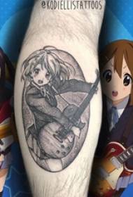 Tattoo karta karakterê mêrikê nêr li ser dora û kartona nîgarê wêneyê tattooê
