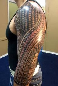 bahu pola tato totem hitam Polinesia