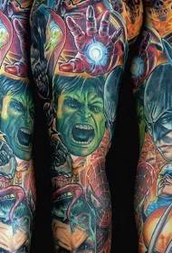 рука великолепные различные супер герой характер татуировки