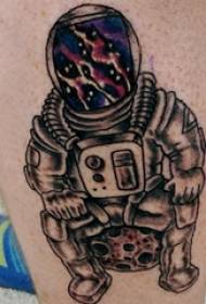 Astronauten Tattoo Muster Boys Shank Planet und Astronauten Tattoo Bilder