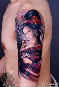 pola tato geisha lengen