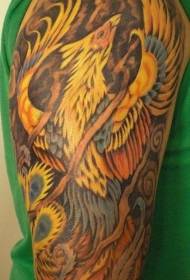 Colore in spalla Rising Phoenix manica tatuaggio