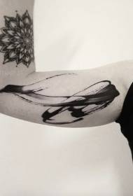 modello di tatuaggio grande linea di fascino inchiostro nero