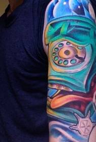 paže barva neskutečný telefon rukáv tetování vzor