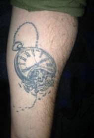 sat tetovaža muški dio na retro sat tetovaža sliku