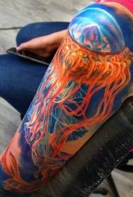 Arm realistische Stil Farbe Quallen Tattoo Bild