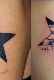 Pár tetoválás képek: pár totem pentagram tetoválás minta