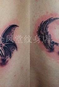 par tatuering mönster: par vingar bokstav tatuering mönster