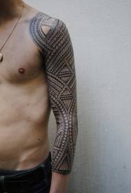 blomme arm swart en wit stam styl juweliersware tattoo patroon
