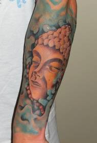 armverfde Boeddha-tatoo-patroon