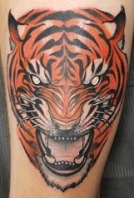 I-Tiger yentloko yeepateni zamakhwenkwe amathole kumfanekiso we-Tiger tattoo