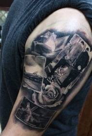 progettato in modo unico vari vecchi disegni realistici del tatuaggio della foto