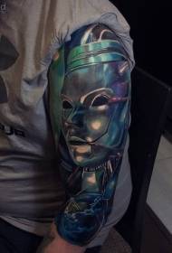 New School Color Iron Statue Tattoo Pattern