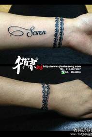 wrist simple fashion bracelet tattoo pattern