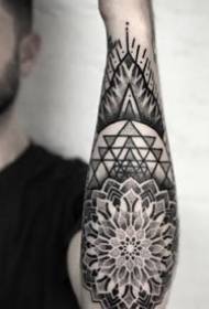 Saco de braço Brahma tatuagem 16 preto padrão de tatuagem Van Gogh na posição do braço
