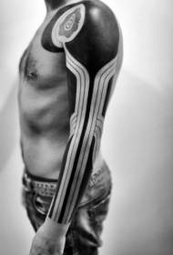 dearadh fir ar scála mór patrún tattoo treibhe