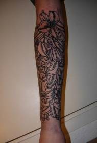 arm enkel blomma tema tatuering mönster