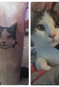 супер реалістичні татуювання чоловічий хвостовик на малюнку татуювання чорна кішка