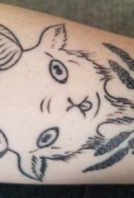 Tatuatge de noies de dibuixos animats al vedell a la planta i imatges de tatuatges d'ovelles